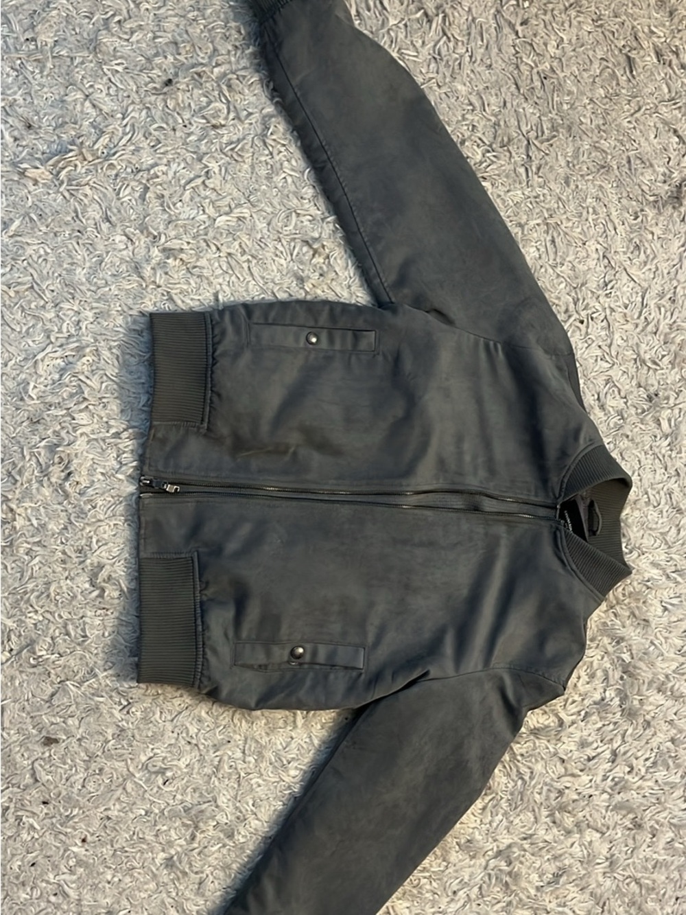 Banana Republic Factory Men's Charcoal Gray Bomber Jacket